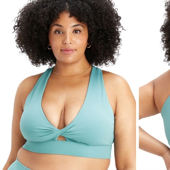 FABELTICS Oasis Twist Medium Impact Sports Bra in Storm Slate Size XXL/1X NWT - Picture 5 of 8